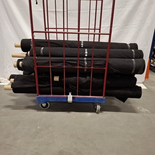 16x rol Theatermolton brandwerend assorti, Zwart