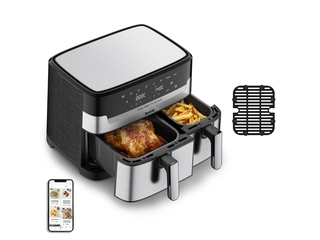 Tefal Dual Easy Fry & Grill EY905D Heteluchtfriteuse XXL RVS 2700W 83L