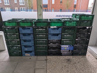 Schappenstelling met vouwkratten