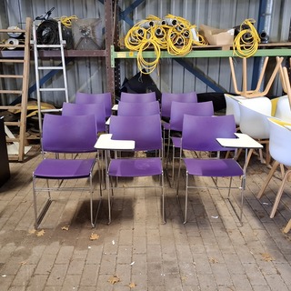 Ca. 10x Vergaderstoel met schrijftableau, Casala, Curvy