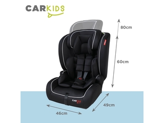 Carkids i-Size Autostoeltje Jessie 76-150cm Zwart/Wit Isofix