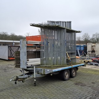 Tandemas plateauwagen, Hapert, AL2000 05, 2001, inclusief marktkramen