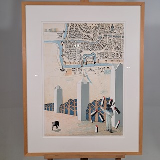 Litho in lijst, Gert Strengholt, Utrecht stadswandeling