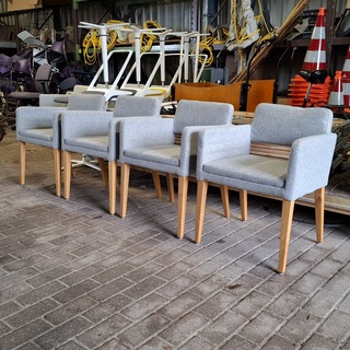 4x Eetkamerstoel, Sateliet, Grijs