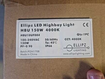 3x Ledschijnwerper Ellipz, HBU 150W – Rond