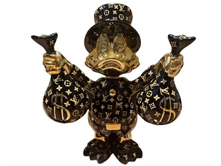 Dagobert Duck beeld, Lior24, Zwart