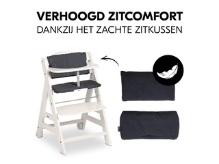 Hauck Beta+ houten Meegroeistoel ergonomisch vanaf 6 maanden Wit