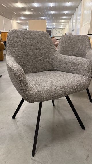 2x Eetkamerstoel, grijs