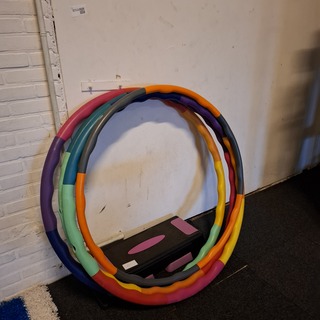 4x Fitness hoelahoep met aerobic step