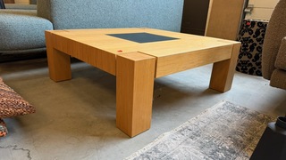 Salontafel, naturelhout, 100×100 cm