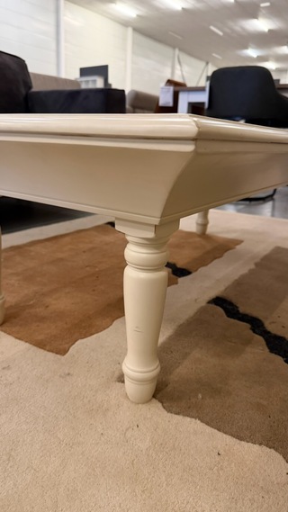 Salontafel, wit, 128×65 cm