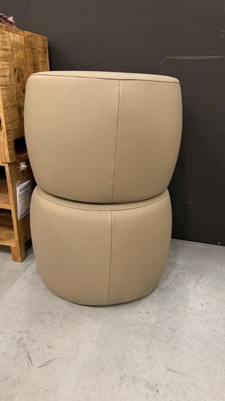 2x Poef, grijs, 55×44 cm