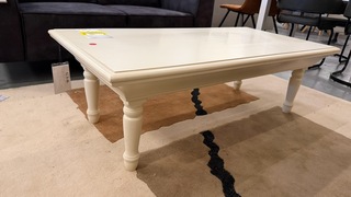 Salontafel, wit, 128×65 cm