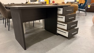 Bureau, donkergrijs, 130x68x72 cm