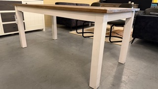 Eettafel, rustiek/grijs, 180×90 cm