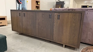 Dressoir, donkereiken, 220x43x83 cm