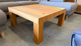Salontafel, naturelhout, 90×90 cm