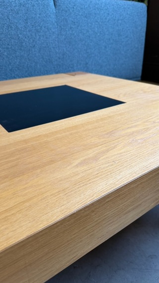 Salontafel, naturelhout, 100×100 cm