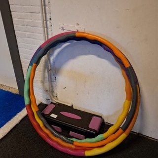 4x Fitness hoelahoep met aerobic step