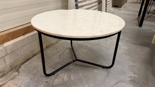 Salontafel, wit, 70×40 cm