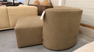 Lounge sofa, bruin/beige, 150x150x80 cm