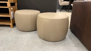 2x Poef, grijs, 55×44 cm