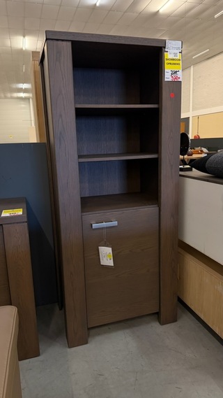 Vitrinekast, bruin, 177x75x53 cm