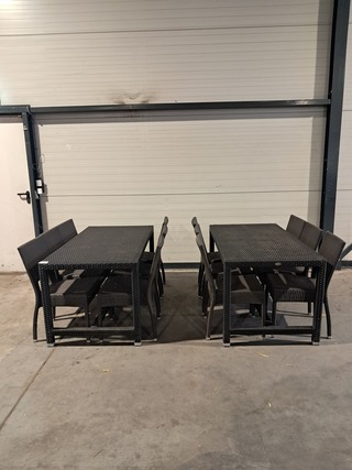 Tafel en stoelen set, Kaja , Satelliet, Zwart