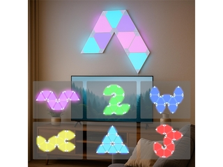 Calex Smart Triangle Light Panels, 9 stuks, 16 miljoen kleuren & Licht