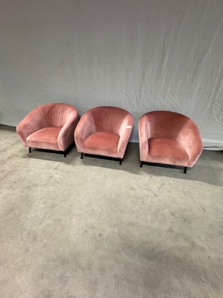 3x Fauteuil Richmond Interiors, roze
