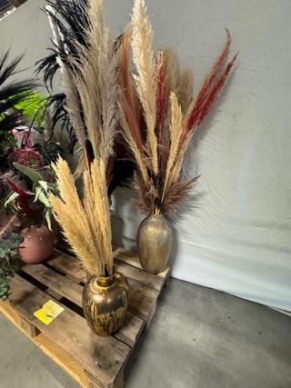 Partij planten, potten, vazen en kunstplanten