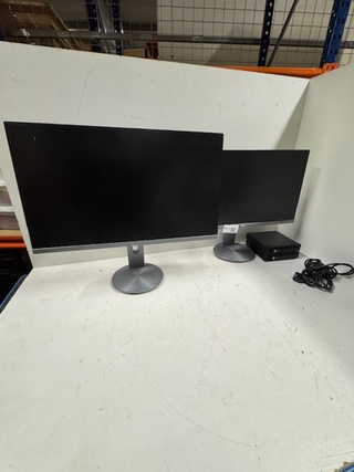 2x Computer en 2x monitor HP, elitedesk 800 G2