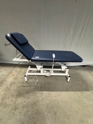 Behandeltafel, wit/blauw, Elektrisch