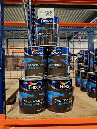 15 liter Zijdeglanslak, Flexa, RAL 9016