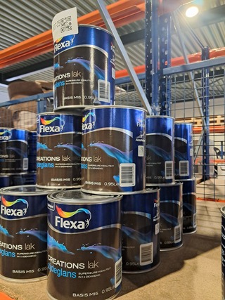 15 liter Zijdeglanslak, Flexa, RAL 9016