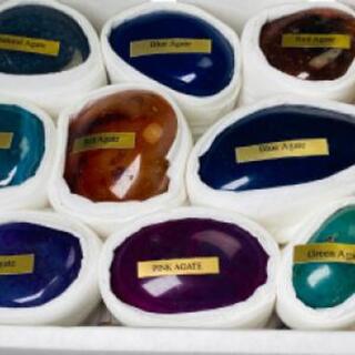Gepolijste agaat – Set van 12 agaat stukken