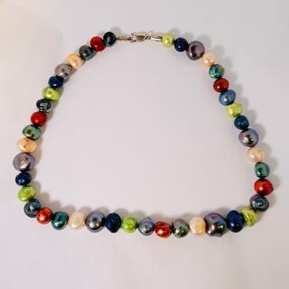 Parelsnoer collier ‘Exotic pearl necklace’ met 925 zilveren sluiting