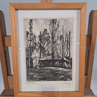 Afbeelding in lijst, J. Veerman, Boerderij, 1965