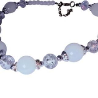 Armband – Witte Jade & Craquelé Kristal