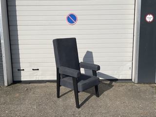 Fauteuil Eichholtz, Chair “Milo High”, Donkergrijs / Antraciet