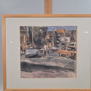 Afbeelding in lijst, J. A. Beerse, Boze fietser, 1977