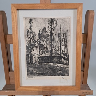 Afbeelding in lijst, J. Veerman, Boerderij, 1965