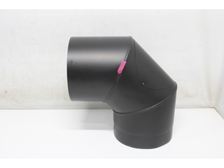 FIREFIX RDW150/B90 dubbelwandige buisbocht, 150 mm, zwart, 90 graden