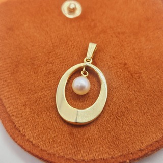 18kt goldfilled pendant hanger met parel