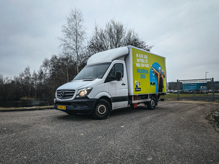 Elektrische bedrijfswagen met opbouw en laadklep, Emoss, 470, 2018