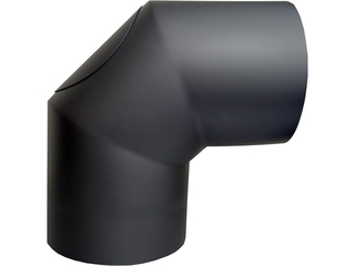 FIREFIX RDW150/B90 dubbelwandige buisbocht, 150 mm, zwart, 90 graden