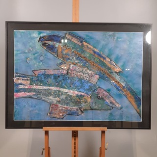 Kunstwerk, gemengde techniek, Maya Wildevuur, Vis, 1990