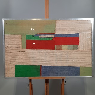 Kunstwerk, zijde collage, Maya Wildevuur