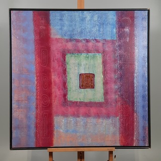 Acryl schilderij, Maya Wildevuur, Maan, 1992