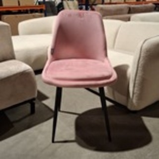 6x Eetkamerstoel, velvet Roze